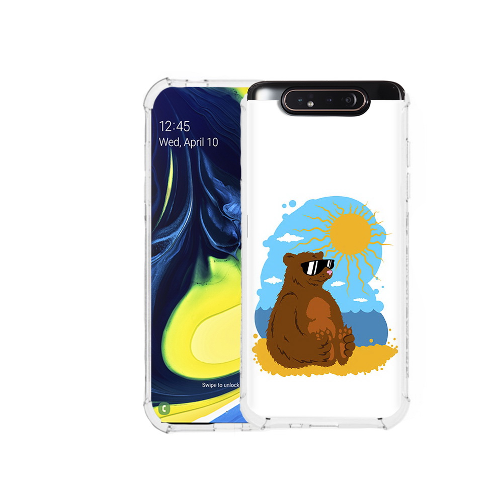 

Чехол MyPads Tocco для Samsung Galaxy A80 медведь на чиле (PT128473.599.468), Прозрачный, Tocco