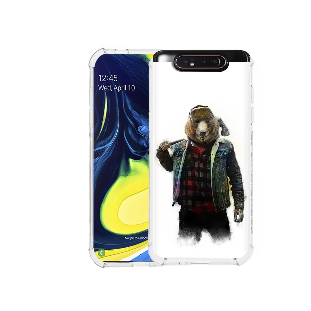 Чехол MyPads Tocco для Samsung Galaxy A80 медведь с топором (PT128473.599.469)
