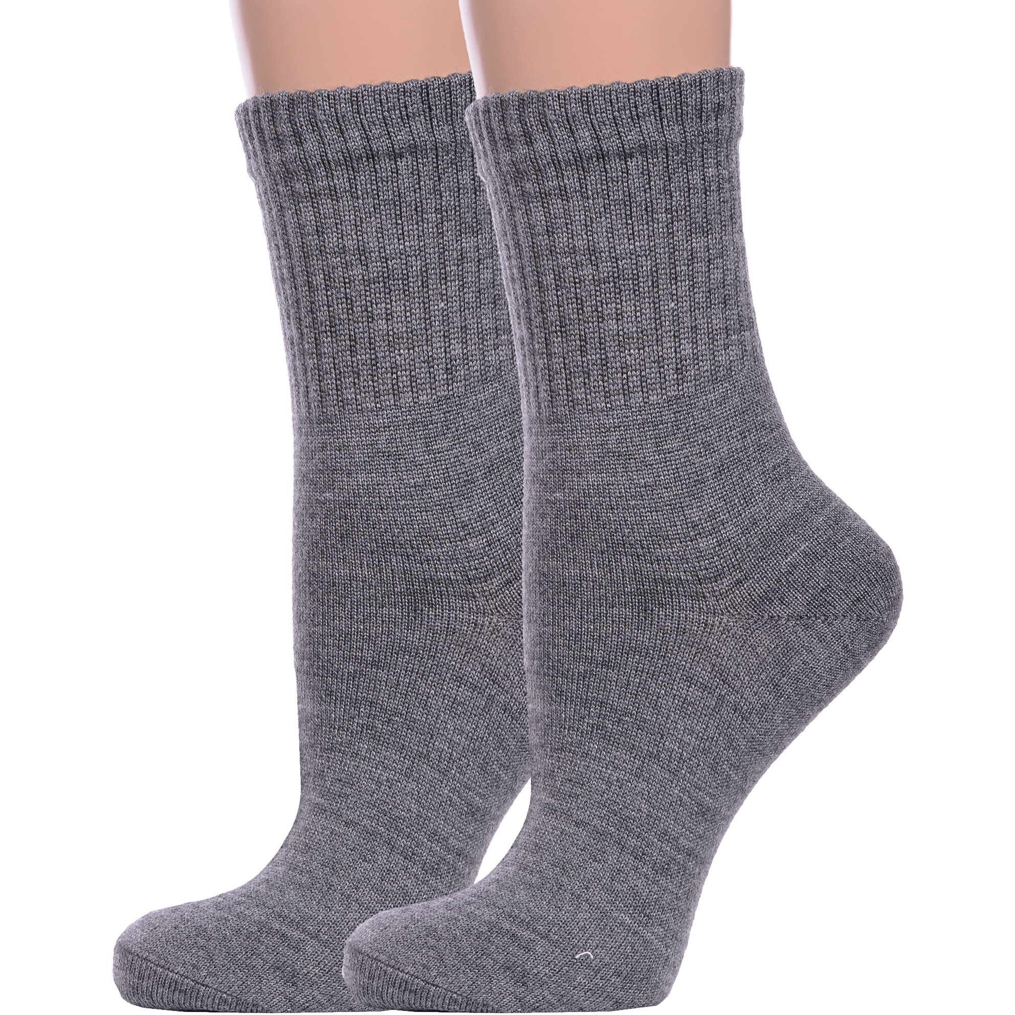 Комплект носков женских Para Socks 2-L2D2 серых 25, 2 пар