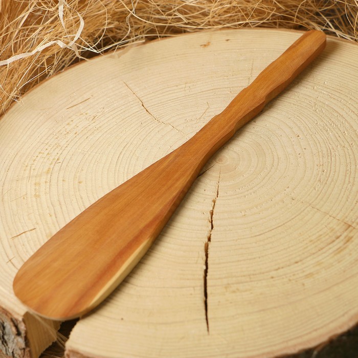 

Лопатка, кухонная, с резной ручкой, можжевельник, 27 см,, Бежевый, Деревянные лопатки