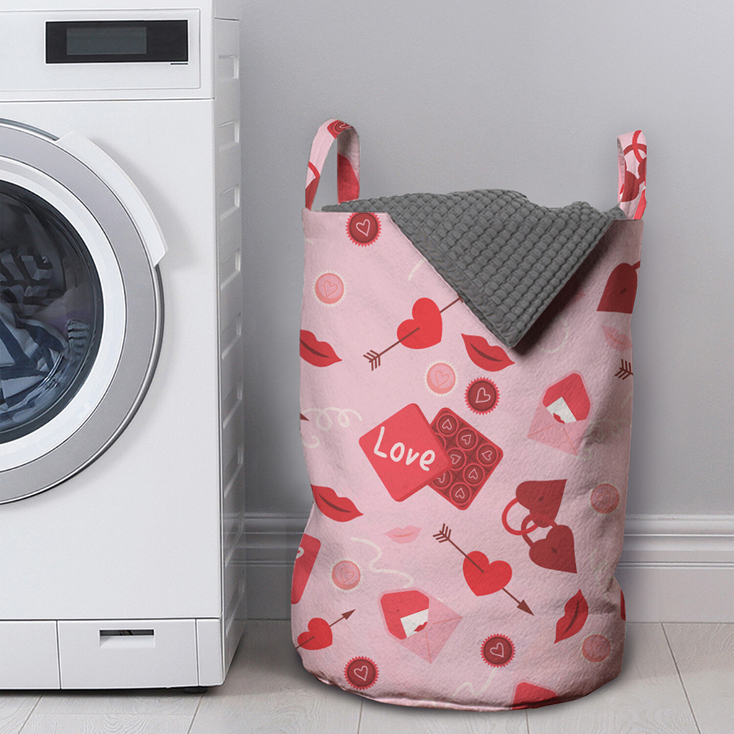 

Корзина для белья в ванную, органайзер JoyArty Kiss love 50x35 см, Kiss love