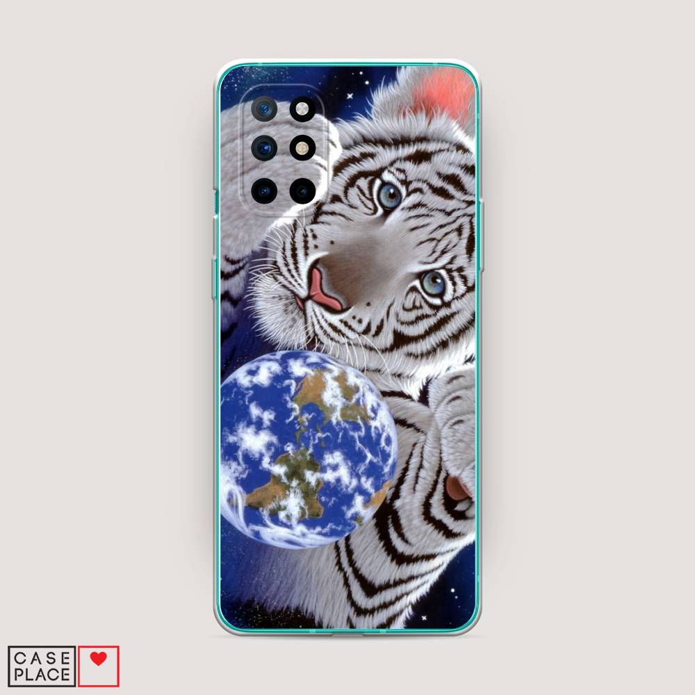 

Чехол на OnePlus 8T Тигренок и Земля, Синий;белый;черный, 151150-1