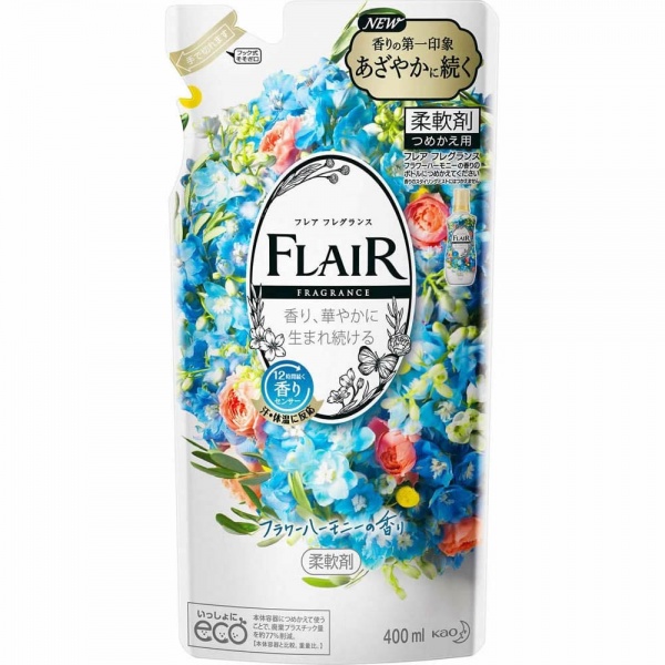 Кондиционер для белья Kao Flair Fragrance, аромат Цветочная гармония, 400 мл