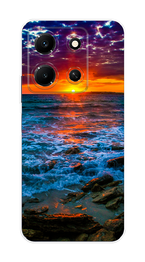 

Чехол на Infinix Note 30i "Закат 1", Оранжевый;синий, 3104350-2