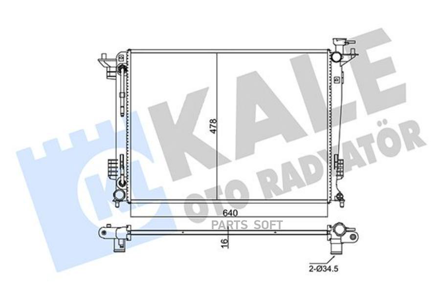 

347805_радиатор системы охлаждения! Hyundai ix35 2.0i-2.4i 16V 09>