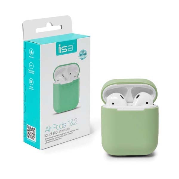 Чехол ISA  Airpods Silicon Case 1/2 Grass