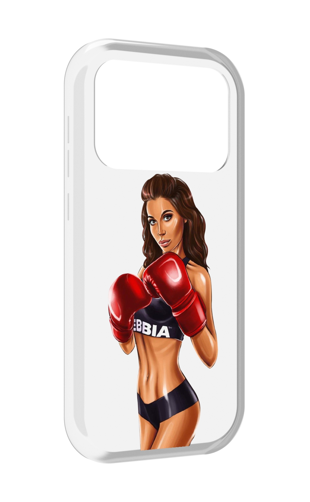 

Чехол MyPads девушка-в-боксерских-перчатках женский для Oukitel F150 Air1 Pro / F150 Air1, Прозрачный, Tocco