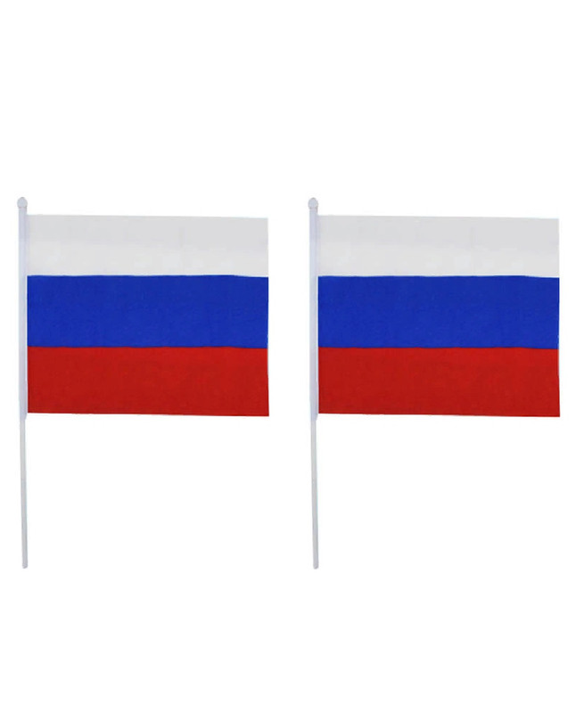

Флаг COSY Триколор без герба 30х40 см с флагштоком набор 2 шт, ЮВ_А1-83А-ФЛ30х40