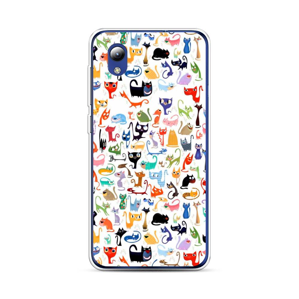 

Чехол на ZTE Blade A3 2019 "Цветные коты", Разноцветный, 134750-1