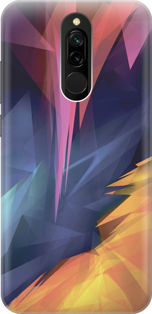 

Силиконовый чехол на Xiaomi Redmi 8 "Розовый, синий, желтый", Желтый;розовый, 6321