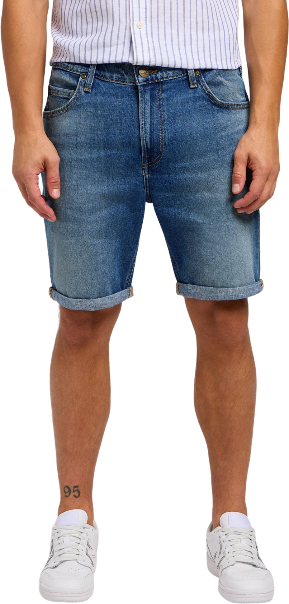 

Джинсовые шорты мужские Lee RIDER SHORT синие 34, Синий, RIDER SHORT