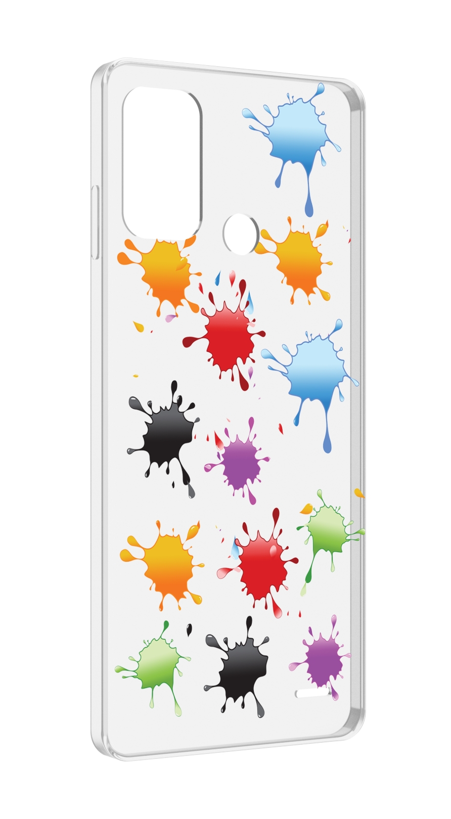 

Чехол MyPads кляксы для ZTE Blade A52, Прозрачный, Tocco