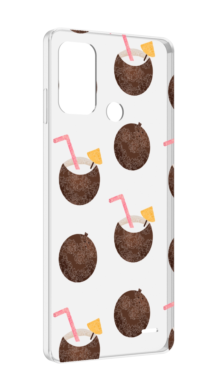 

Чехол MyPads кокосики для ZTE Blade A52, Прозрачный, Tocco