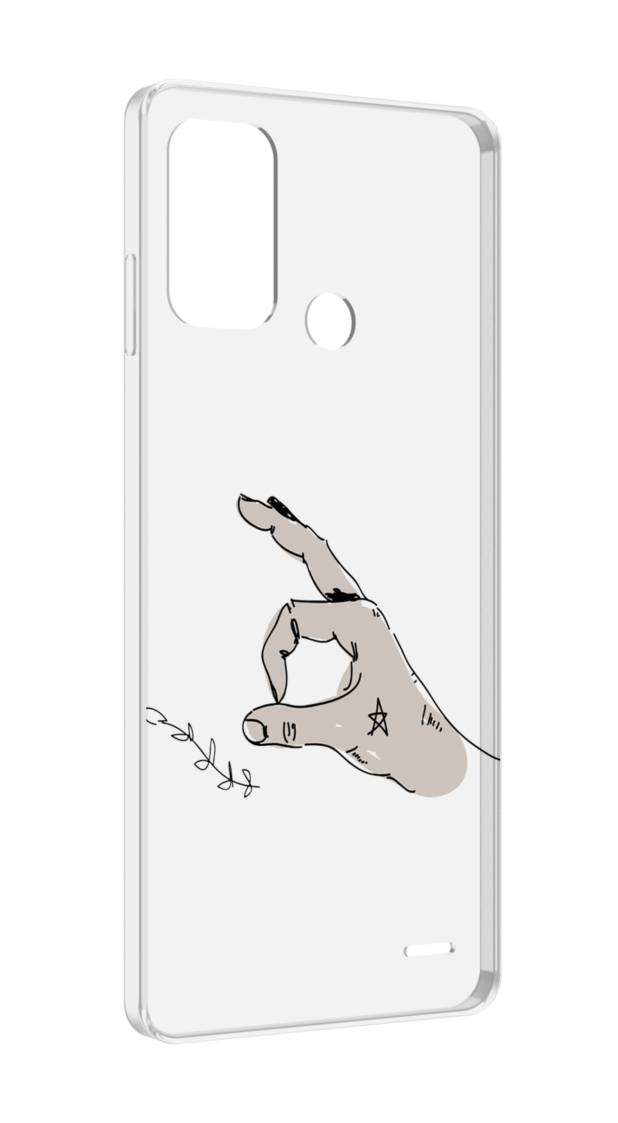 

Чехол MyPads кольцо для ZTE Blade A52, Прозрачный, Tocco