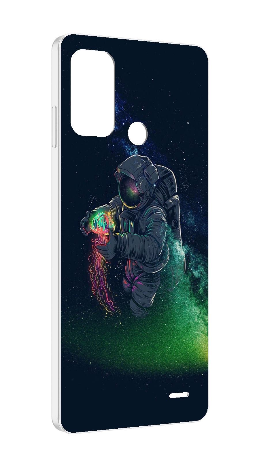 

Чехол MyPads космонавт-с-оружием-арты для ZTE Blade A52, Прозрачный, Tocco