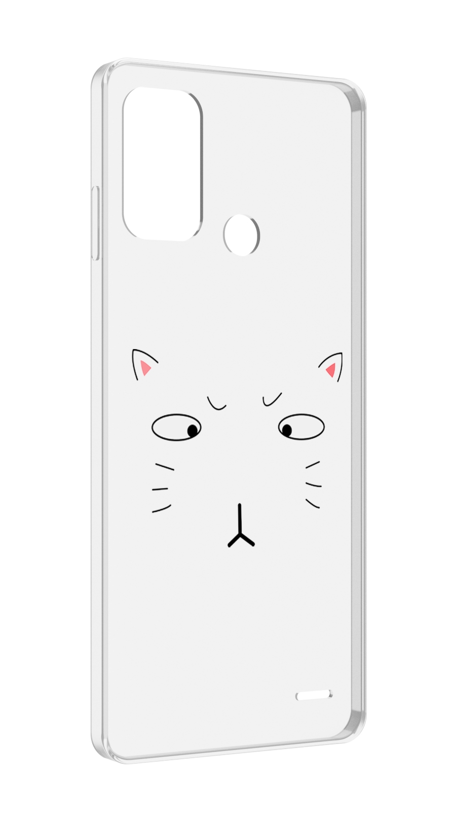 

Чехол MyPads кот-части-лица для ZTE Blade A52, Прозрачный, Tocco