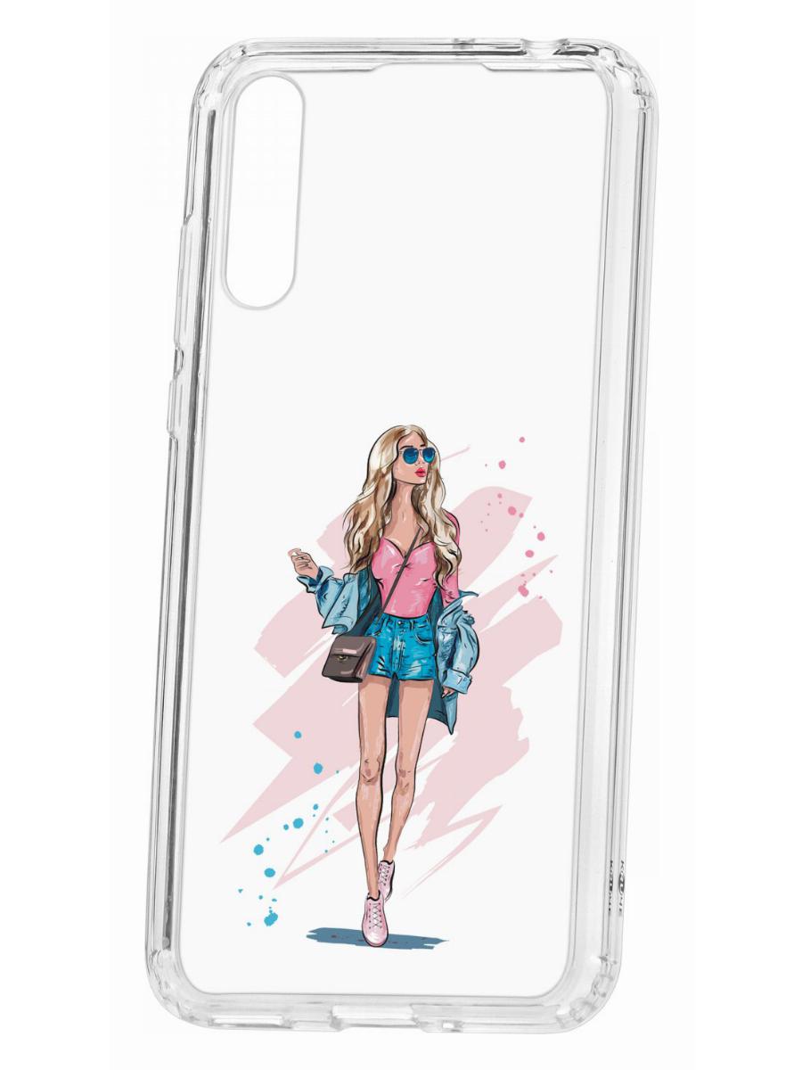 фото Чехол для huawei y8p kruche print fashion girl кruче