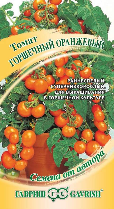 

Семена. Томат "Горшечный оранжевый", раннеспелый ( 0,05 г)