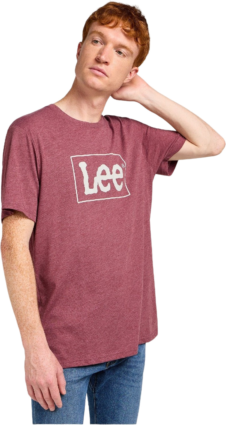 

Футболка мужская Lee XM LOGO TEE бордовая XL, Бордовый, XM LOGO TEE