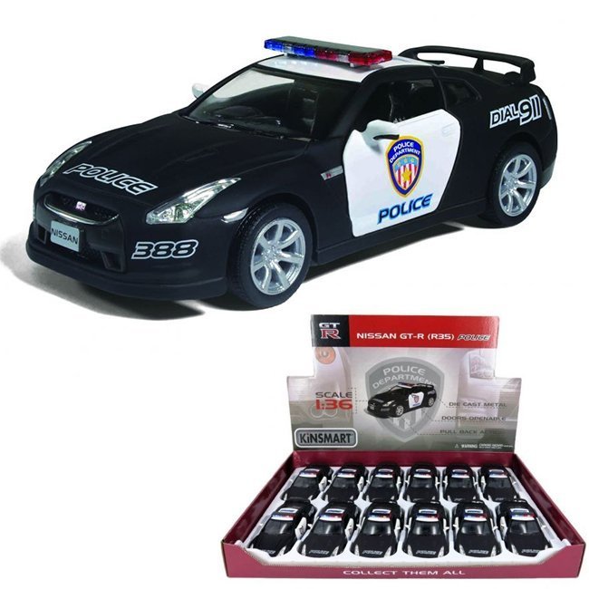 

Модель 1:36 КТ5340DP Nissan GT-R R35 Police, Разноцветный