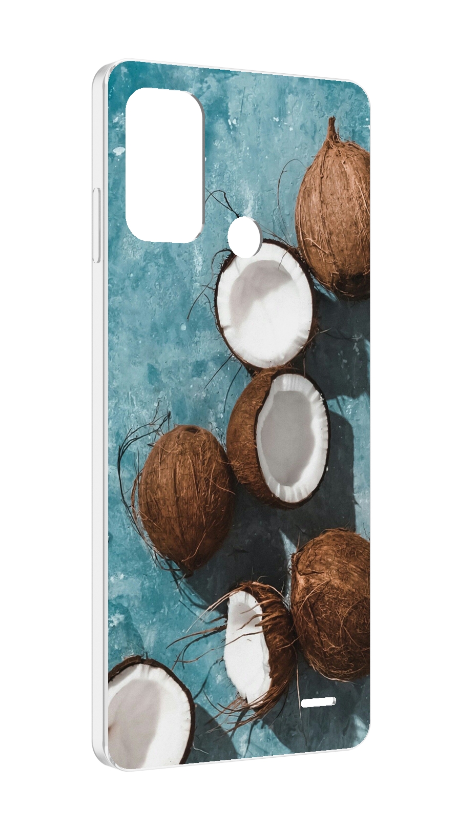 

Чехол MyPads красивые-кокосы для ZTE Blade A52, Прозрачный, Tocco