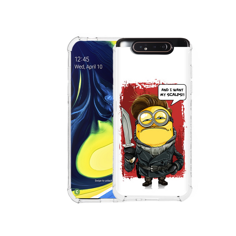 

Чехол MyPads Tocco для Samsung Galaxy A80 миньон убийца (PT128473.599.477), Прозрачный, Tocco