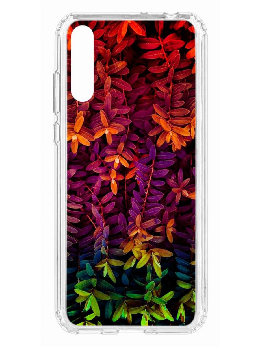 фото Чехол для huawei y8p kruche print neon leaves кruче