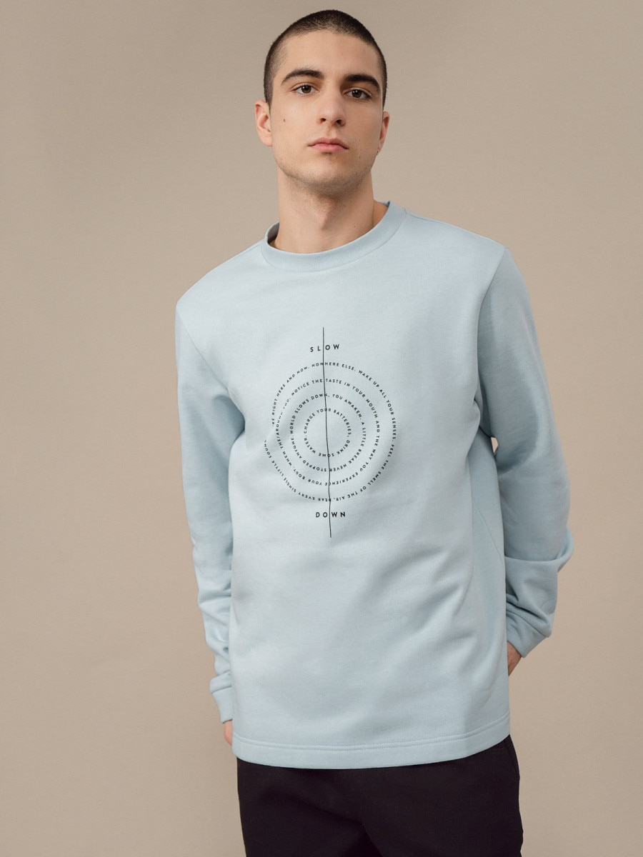 

Свитшот мужской Outhorn HOL22-BLM608 голубой 2XL, HOL22-BLM608