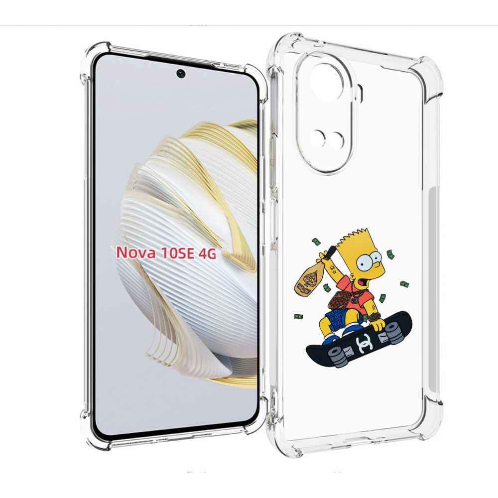 

Чехол MyPads барт-скейтер детский для Huawei Nova 10 SE, Прозрачный, Tocco