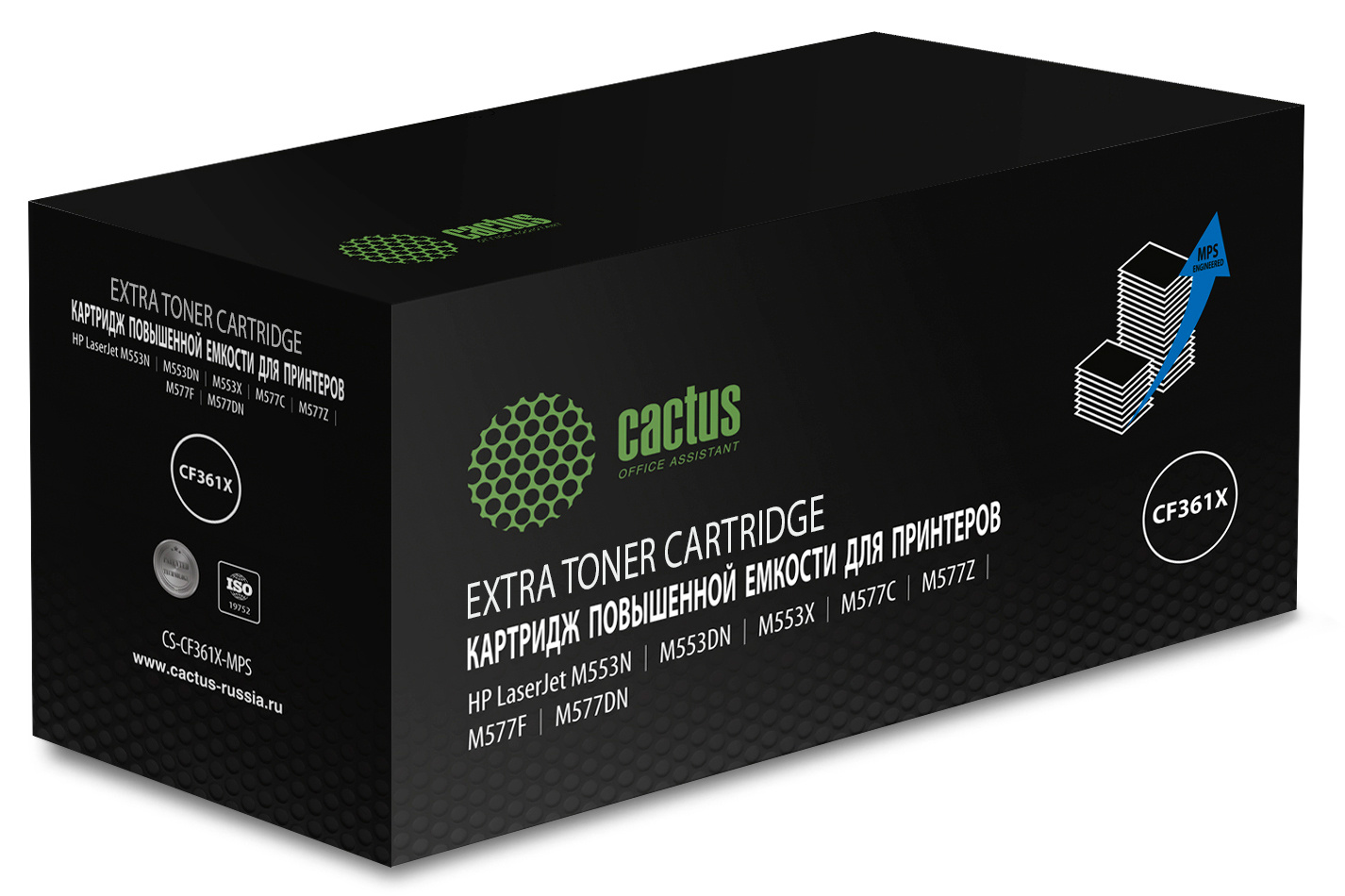 

Картридж CACTUS CF361 XL Cayn для принтера HP, Голубой, CF361 XL Cayn