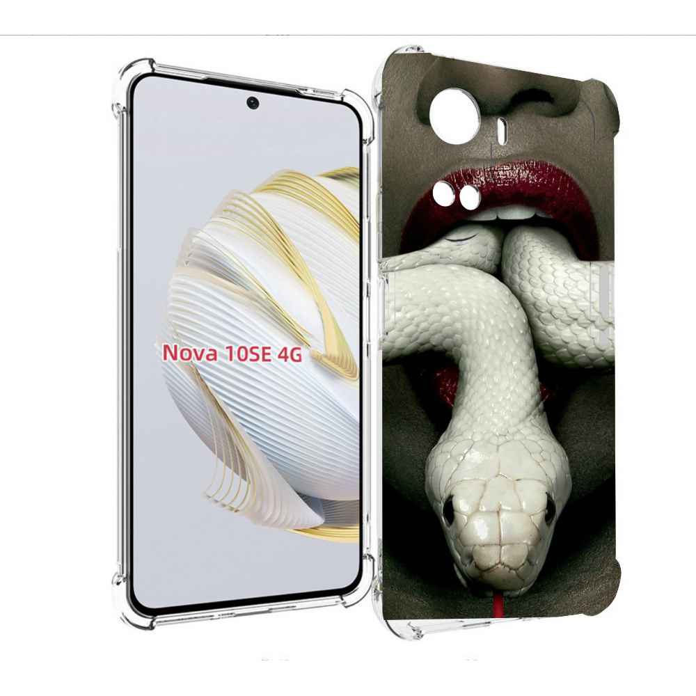 

Чехол MyPads белая-змея для Huawei Nova 10 SE, Прозрачный, Tocco