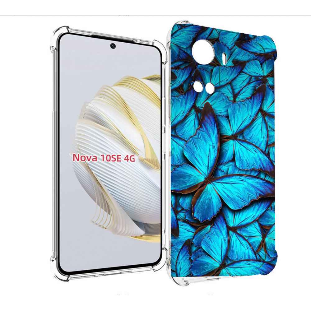 

Чехол MyPads бирюзовые бабочки для Huawei Nova 10 SE, Прозрачный, Tocco