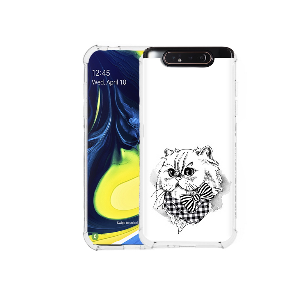 

Чехол MyPads Tocco для Samsung Galaxy A80 нарисованная красивая кошечка (PT128473.599.503), Прозрачный, Tocco