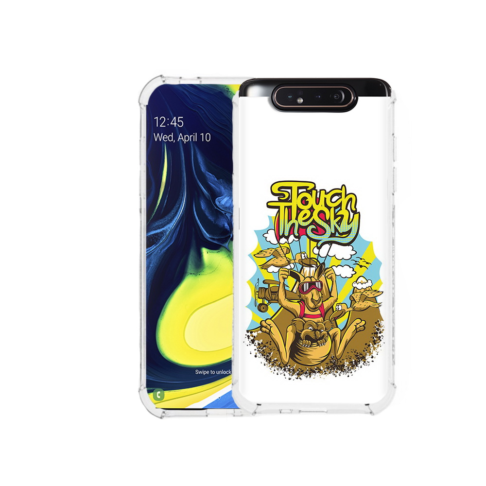 

Чехол MyPads Tocco для Samsung Galaxy A80 нарисованное кенгуру комикс (PT128473.599.505), Прозрачный, Tocco