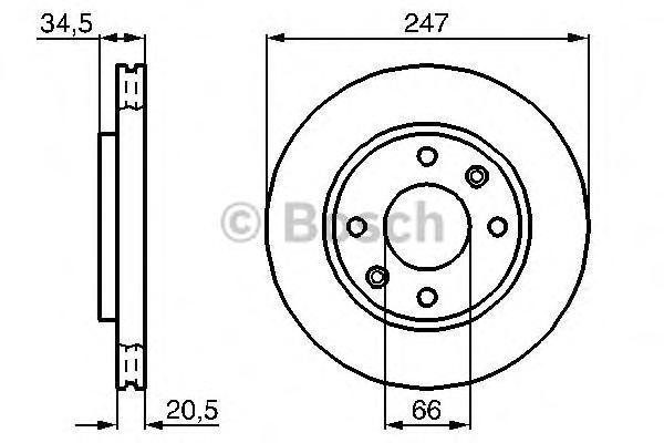 

Тормозной Диск Передний Bosch 0986478370
