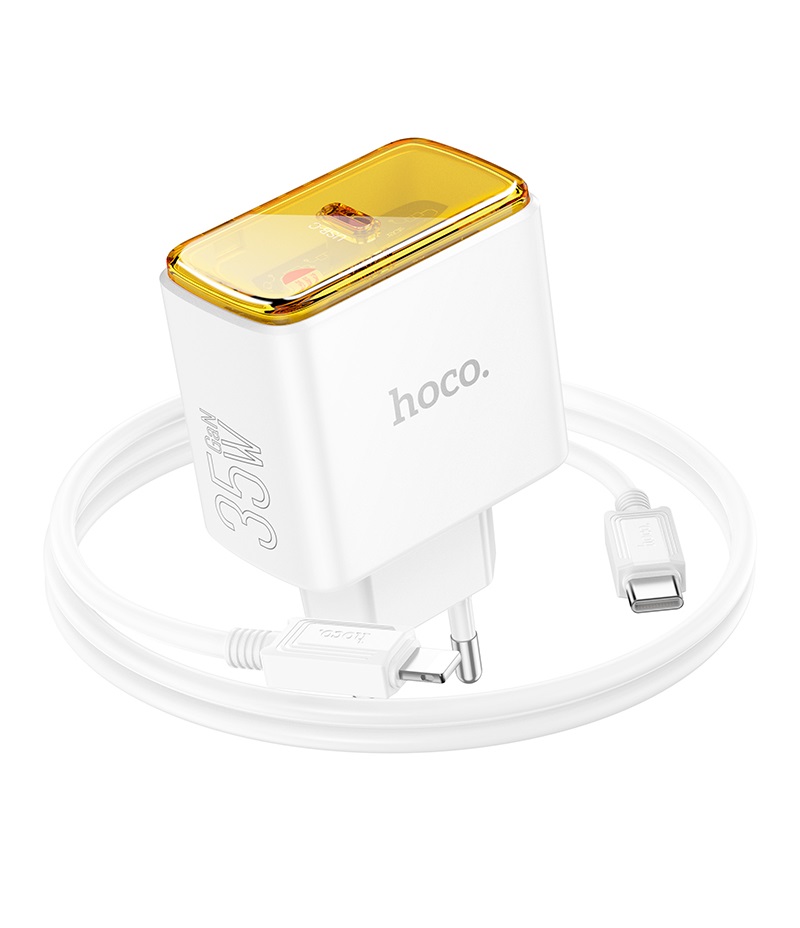 Сетевое зарядное устройство Hoco lightning 1xUSB Type-C 3 А белый 600021956159