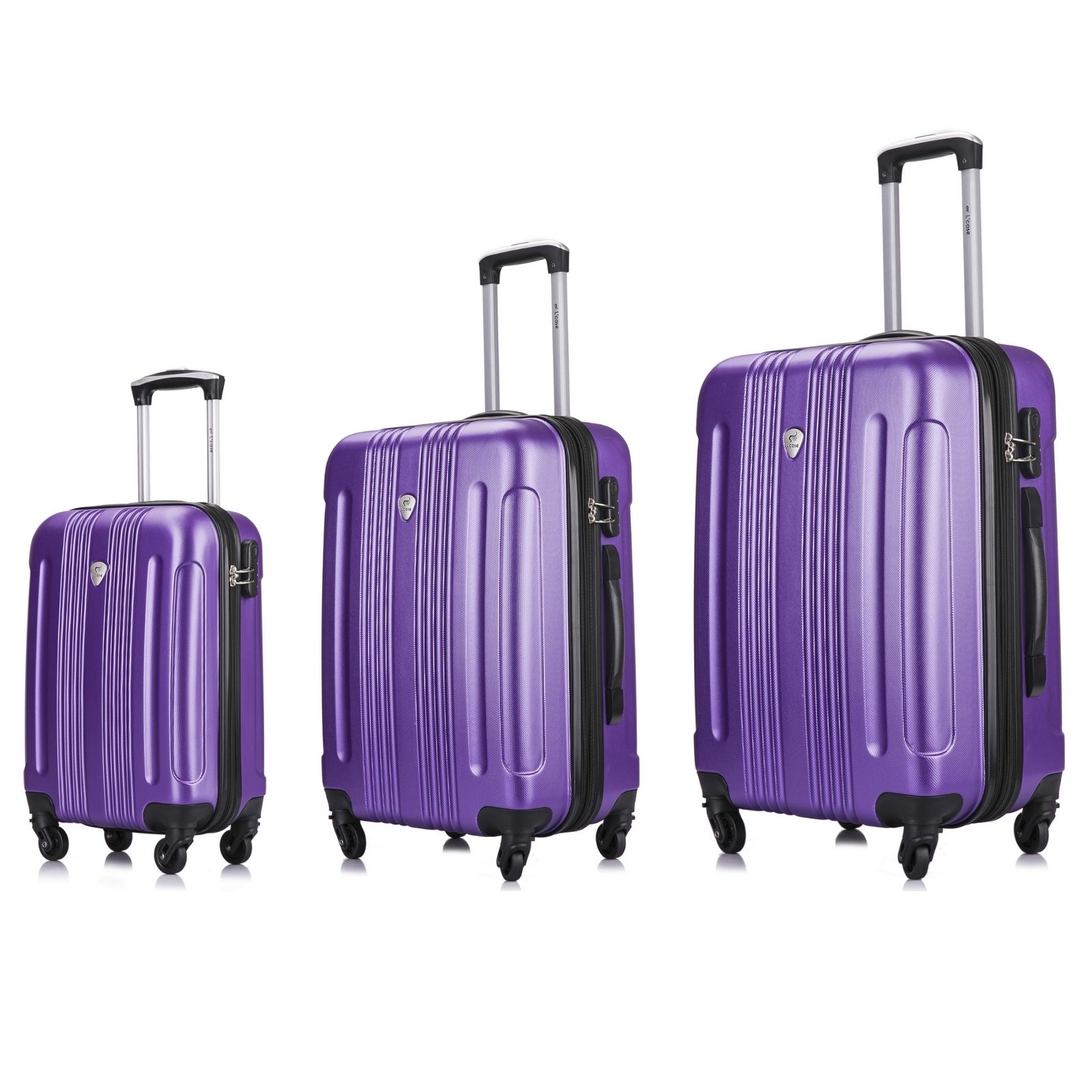 фото Комплект чемоданов l'case bangkok purple s/m/l