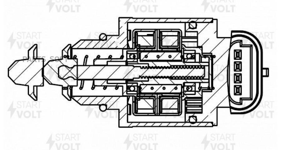 Регулятор холостого хода c двумя подш для ам лада 2110 толстый клапан vsm 0113 1470₽