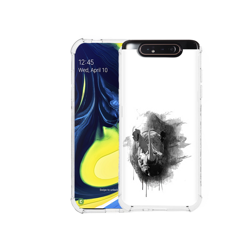 

Чехол MyPads Tocco для Samsung Galaxy A80 носорог (PT128473.599.523), Прозрачный, Tocco