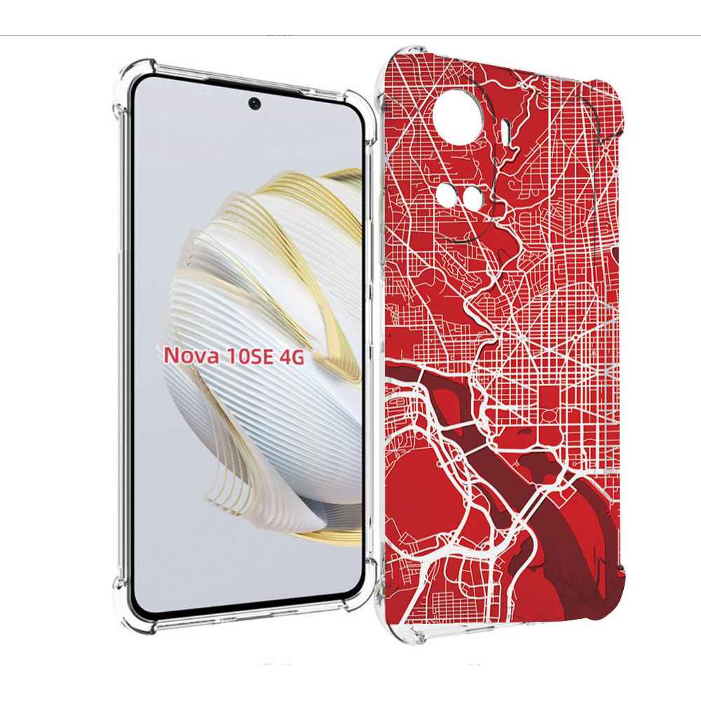 

Чехол MyPads векторная-карта для Huawei Nova 10 SE, Прозрачный, Tocco