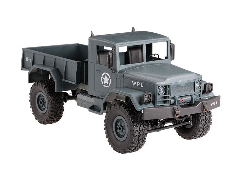 Радиоуправляемая машина WPL военный грузовик (серый) 4WD 2.4G 1, 16 KIT wl toys радиоуправляемый советский военный грузовик урал