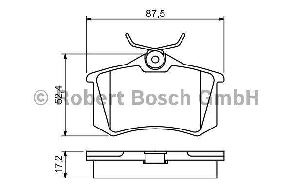 

Тормозные колодки Bosch задние дисковые 986461769