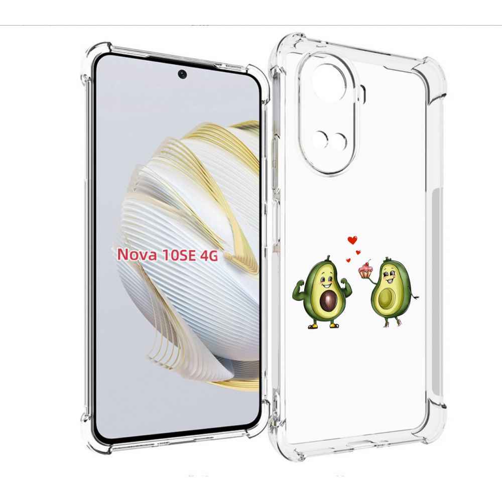 

Чехол MyPads влюбленные-авокадо для Huawei Nova 10 SE, Прозрачный, Tocco