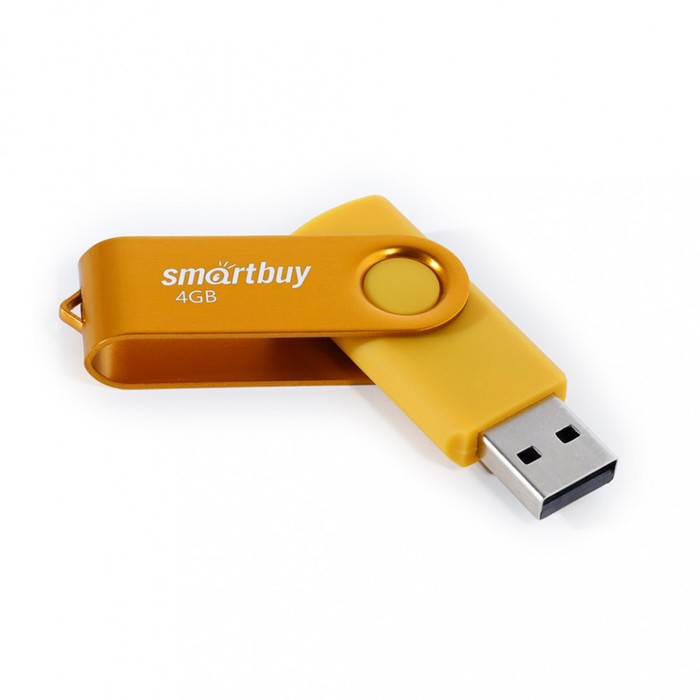 

Флешка Smartbuy 004GB2TWY, 4 Гб, USB2.0, чт до 15 Мб/с, зап до 12 Мб/с, Yellow
