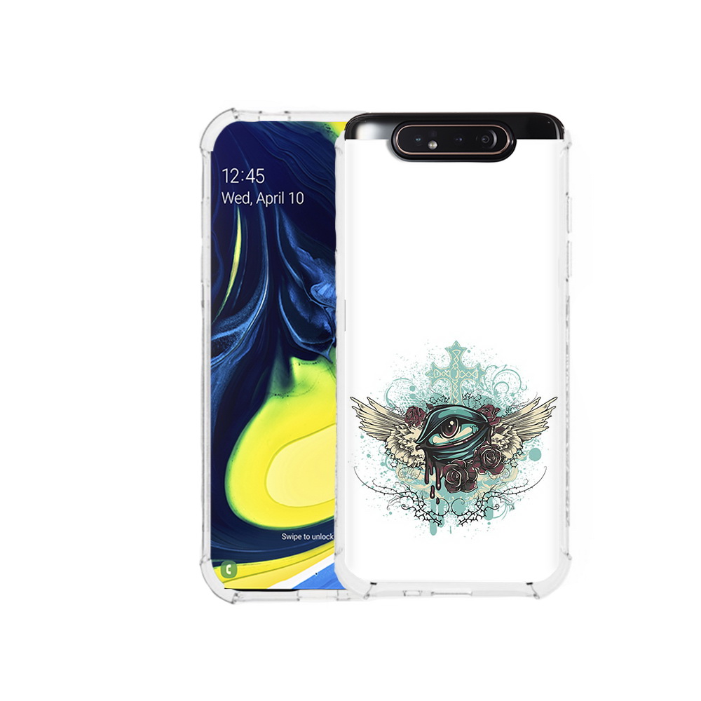 

Чехол MyPads Tocco для Samsung Galaxy A80 плачущий глаз с крыльями (PT128473.599.544), Прозрачный, Tocco