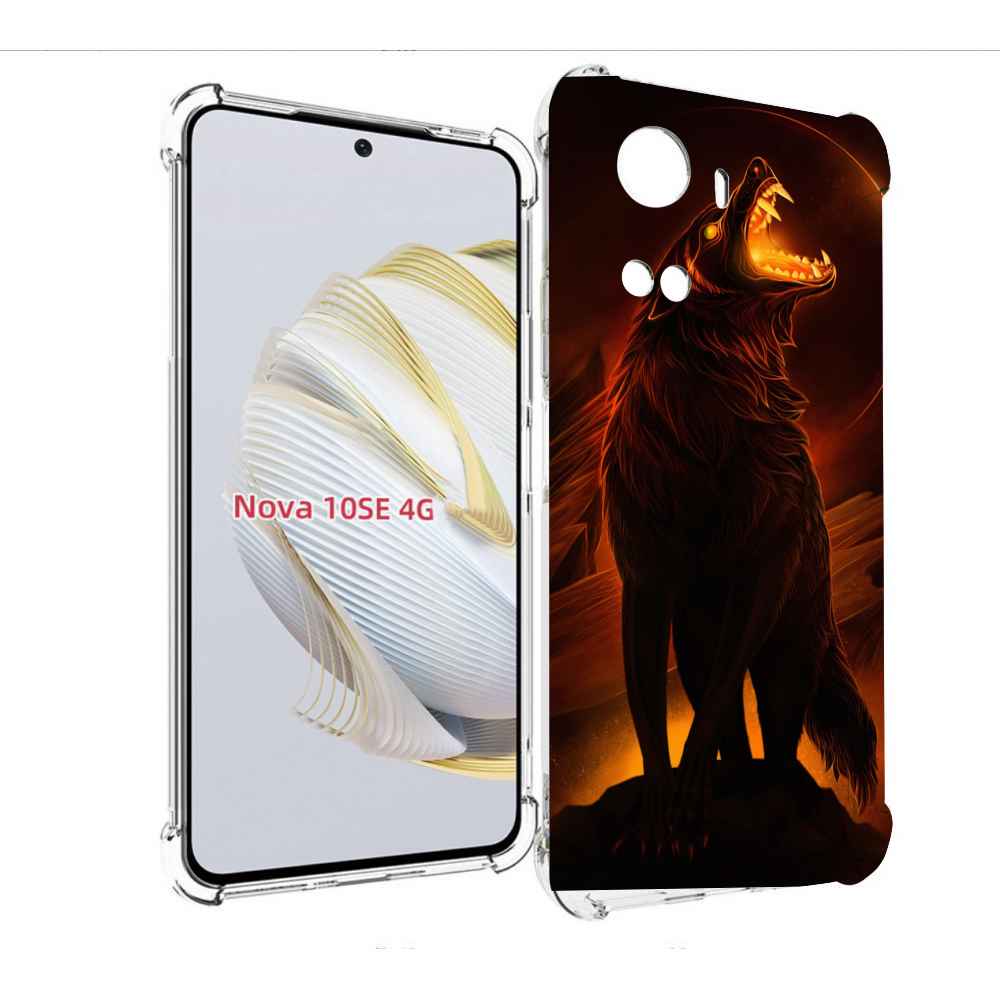 

Чехол MyPads волчара с огнем внутри для Huawei Nova 10 SE, Прозрачный, Tocco
