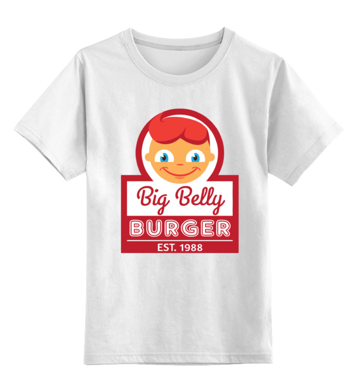 

Футболка детская Printio Big belly burger цв. белый р. 140, Big belly burger