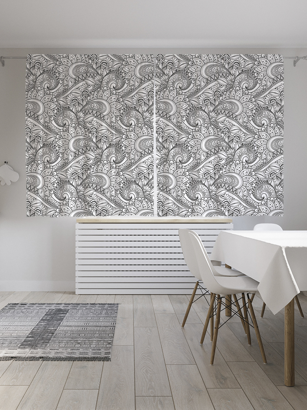 

Шторы с фотопечатью JoyArty "Орнаментальные волны" из сатена, 290х180 см