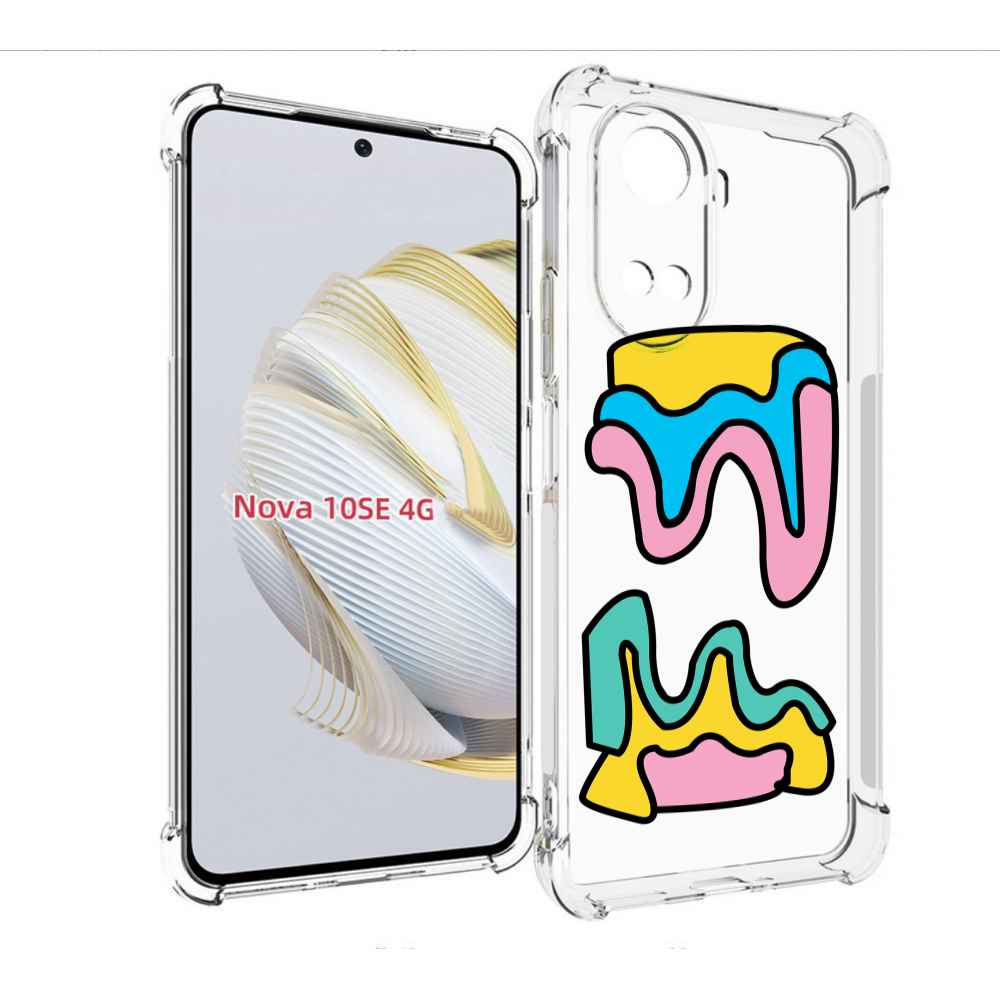 

Чехол MyPads вытекающая-абстракция для Huawei Nova 10 SE, Прозрачный, Tocco