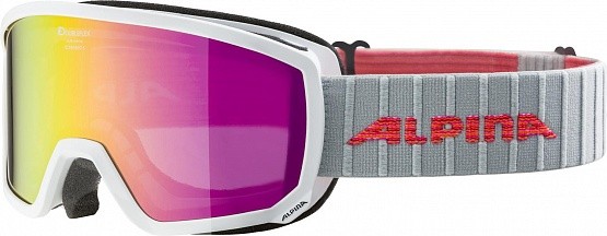 

Очки горнолыжные Alpina Scarabeo S MM white MM pink S2/MM pink S2 S40